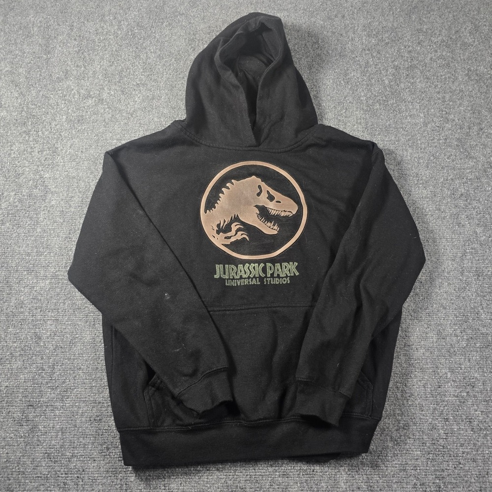 Universal Studios Jurassic Park T. rex Youth Unisex Black Pullover Fleece Hoodie